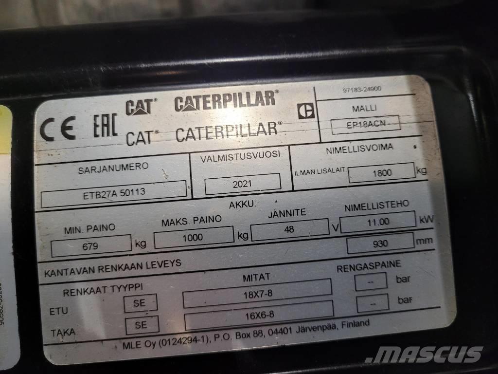 CAT EP18 ACN 전동 지게차