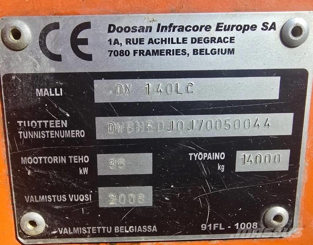 Doosan DX 140 LC 대형 굴삭기 29톤 이상