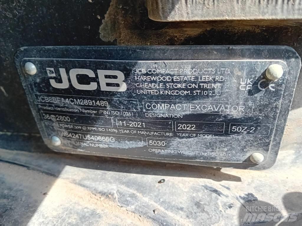 JCB 50 Z-2 소형 굴삭기 7톤 미만