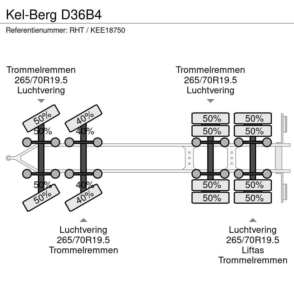 Kel-Berg D36B4 플랫베드/드롭사이드 트레일러