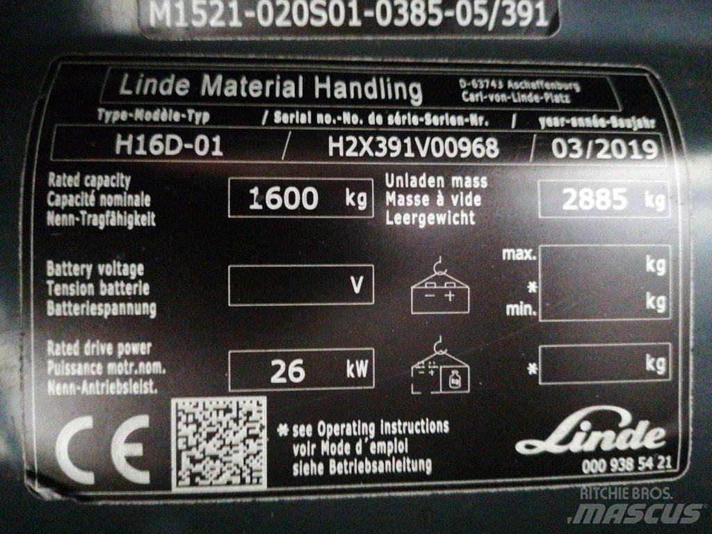 Linde H16D-01 디젤 지게차