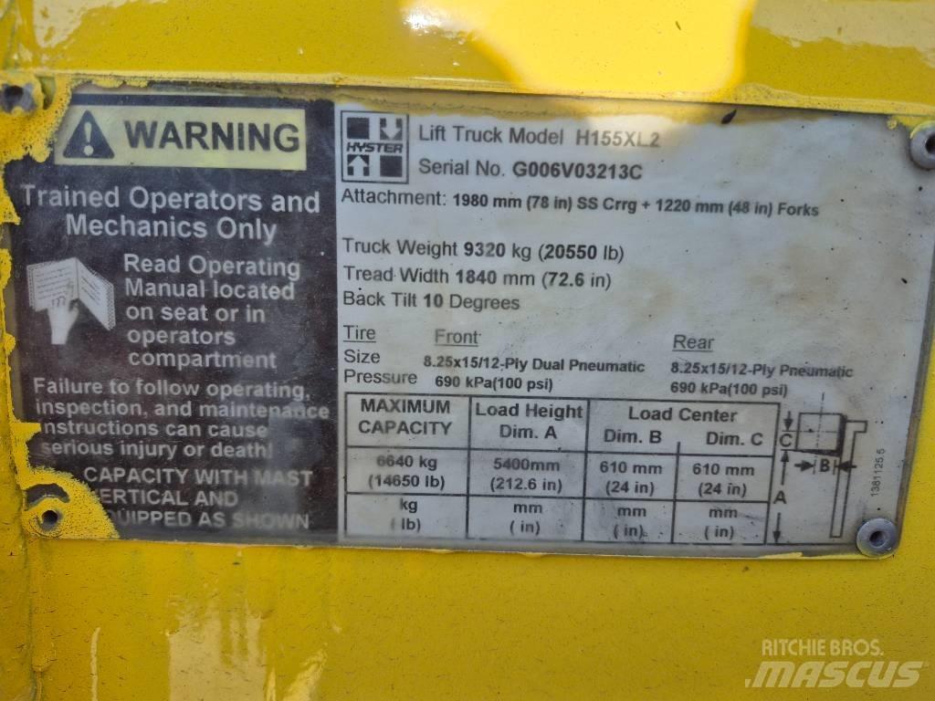 Hyster H 155 XL 2 그 외 지게차