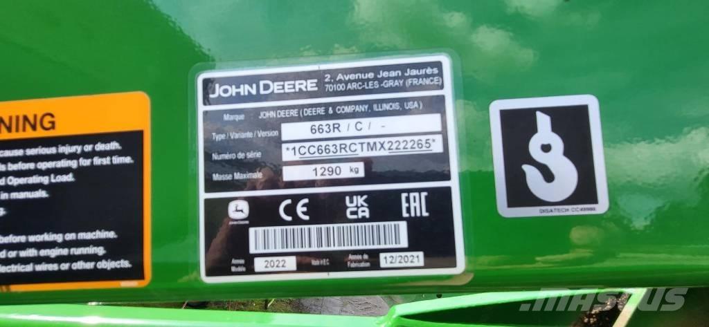 John Deere 663 R 프론트 로더 부속품