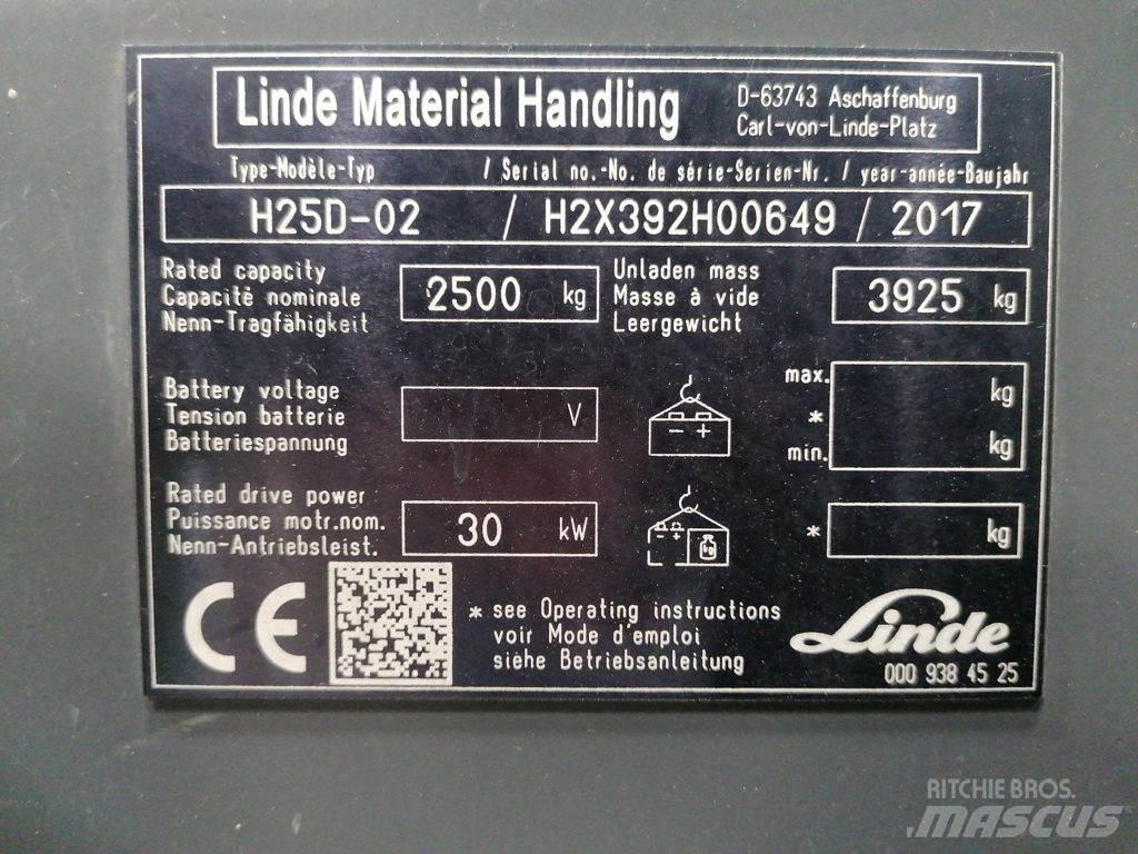 Linde H25D-02 디젤 지게차