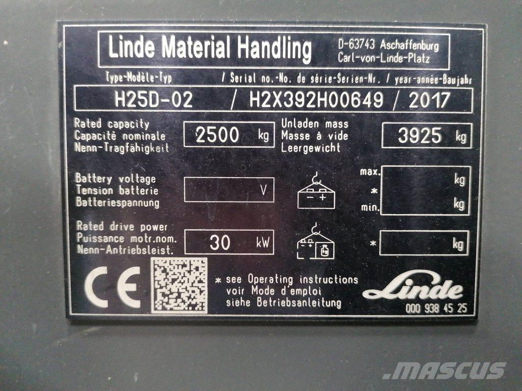Linde H25D-02 디젤 지게차