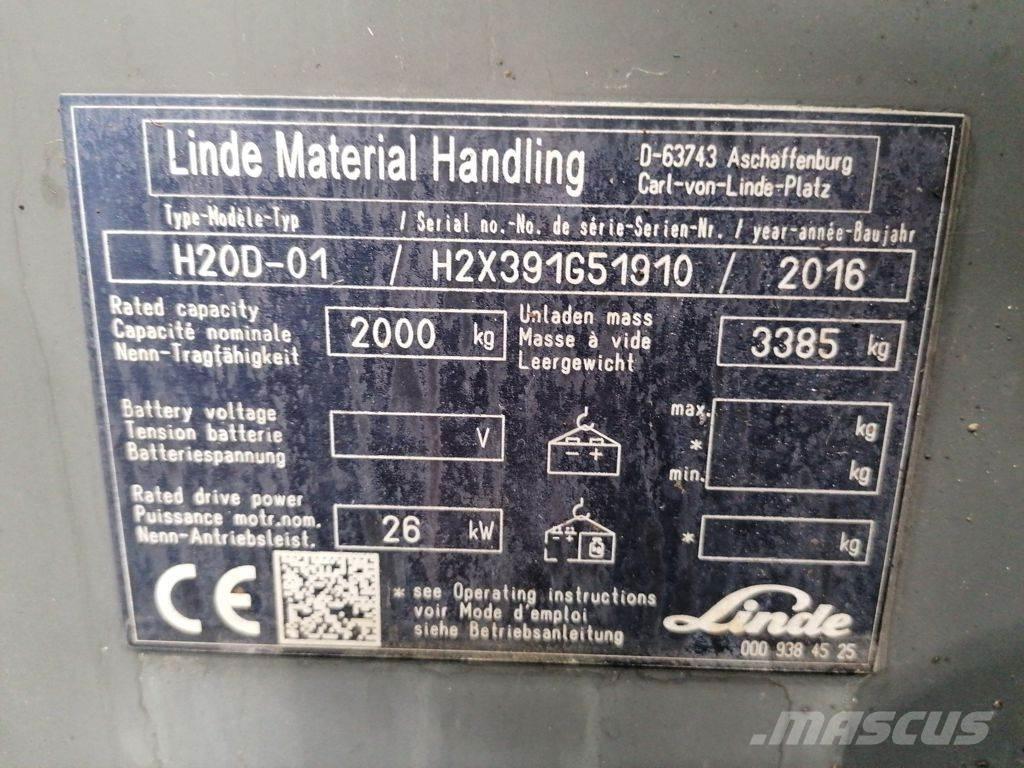 Linde H20D-01 디젤 지게차