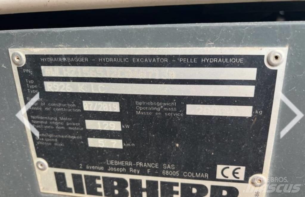 Liebherr R 926 KLC 대형 굴삭기 29톤 이상