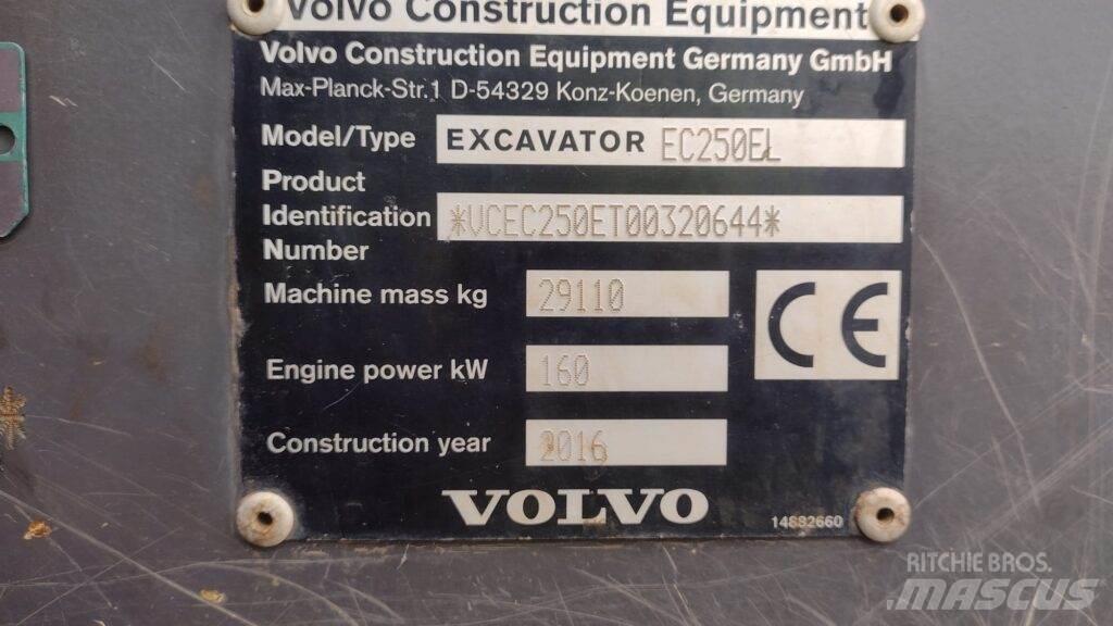 Volvo EC250EL 대형 굴삭기 29톤 이상
