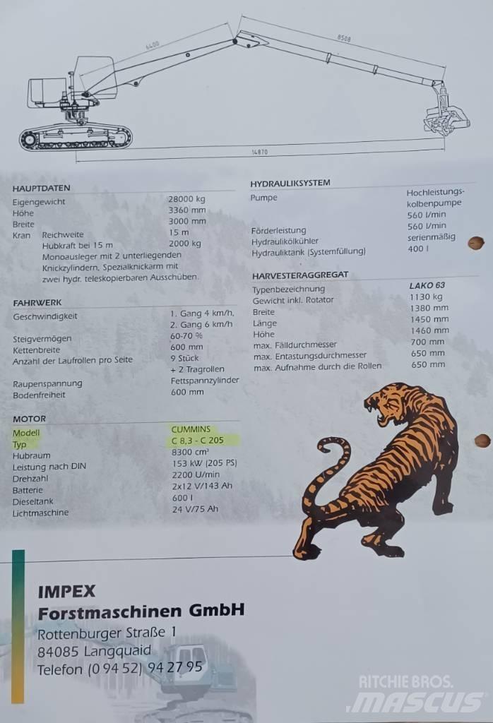 Impex Königstiger 원목 하베스터