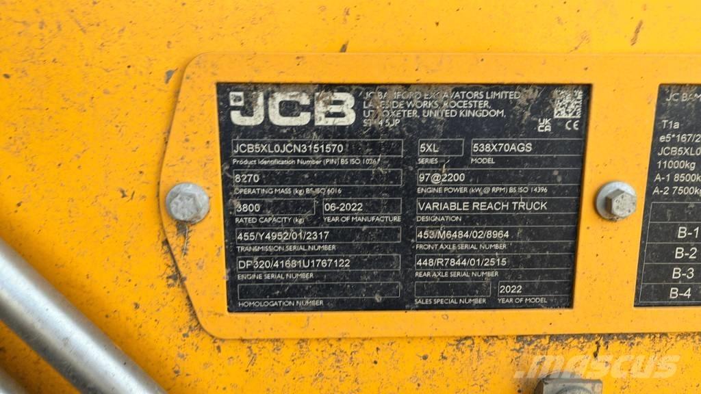 JCB 538-70 농업용 텔레 핸들러