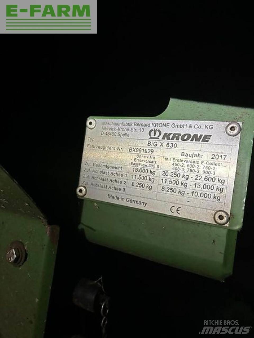 Krone big x 630 자동 초지기계