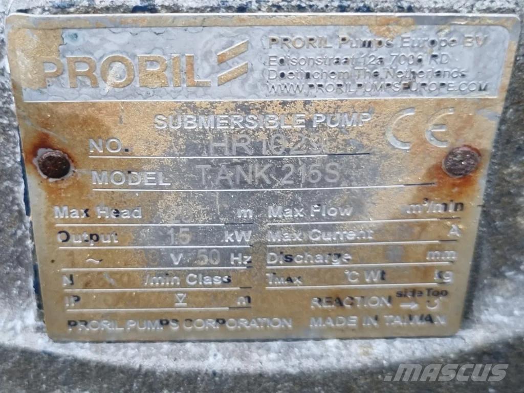  Proril Tank 315S 폐기물 펌프