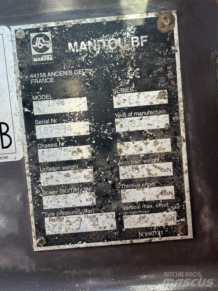 Manitou 1740 텔러 핸들러