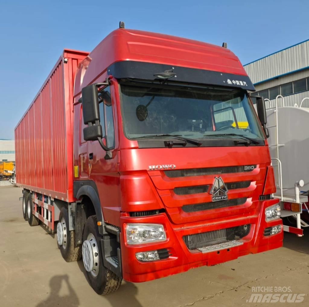 Howo 380 371 375 탑차 트럭