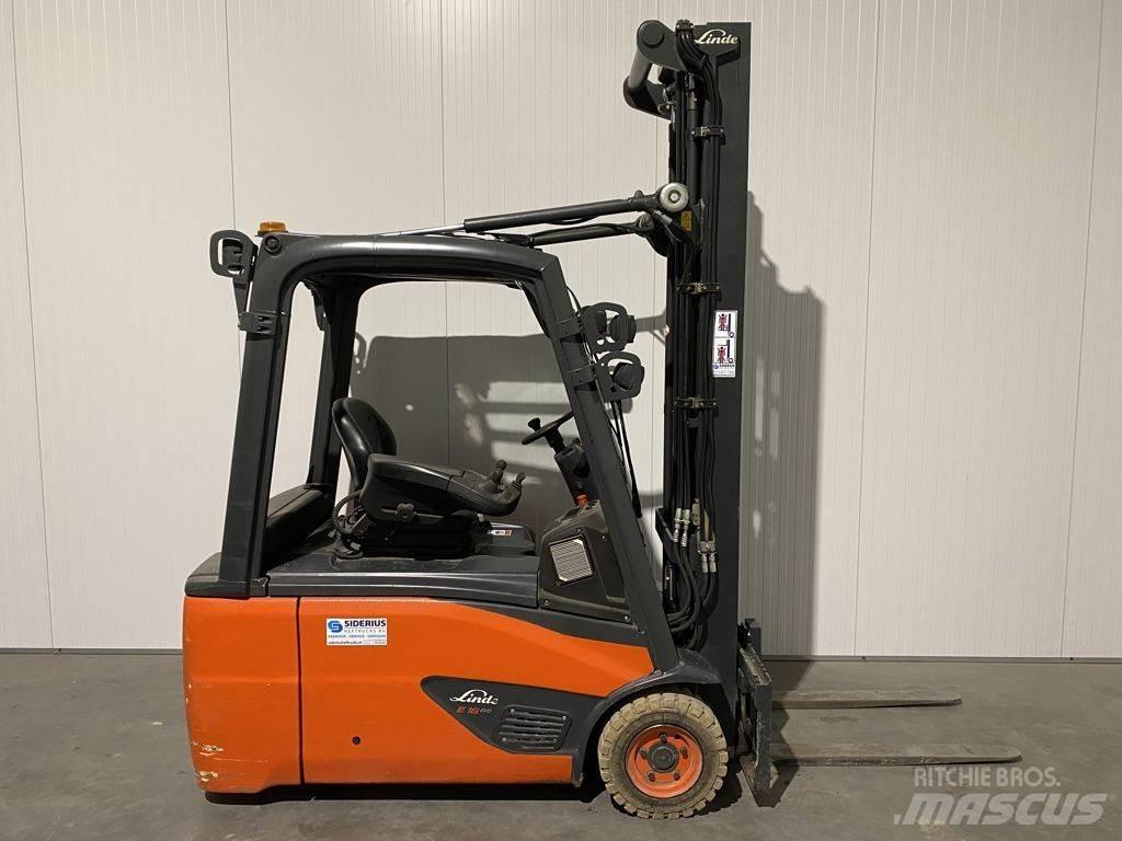 Linde E16L-02 전동 지게차