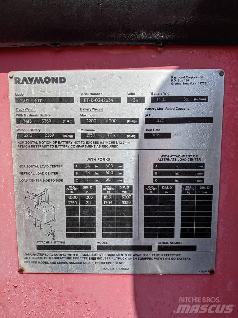 Raymond R40TT 전동 지게차