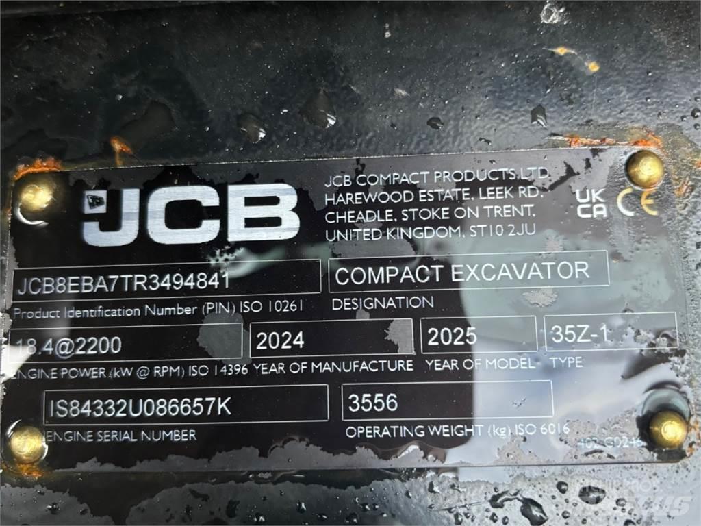 JCB 35Z-1 소형 굴삭기 7톤 미만