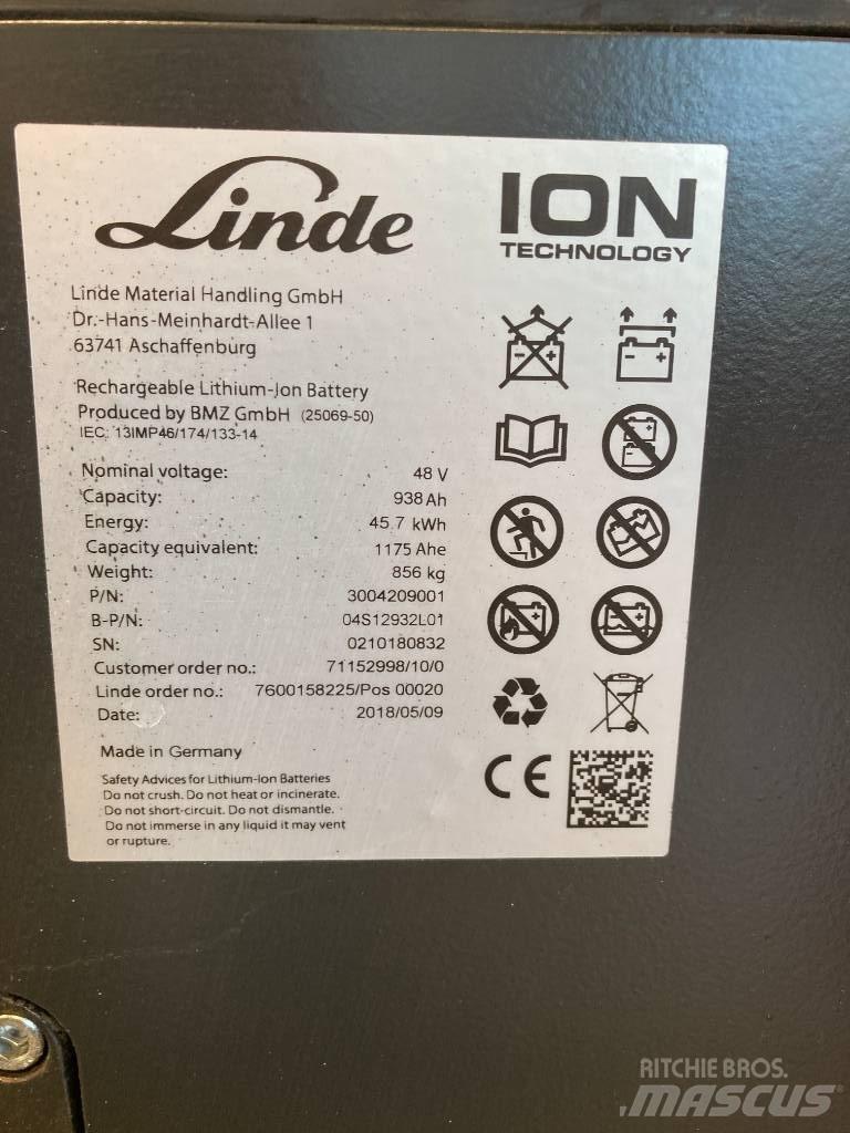Linde E16/386 Li-ION 전동 지게차