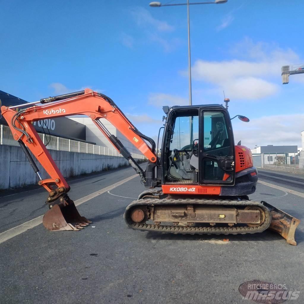 Kubota KX 080-4A 중형굴삭기 7톤-28톤