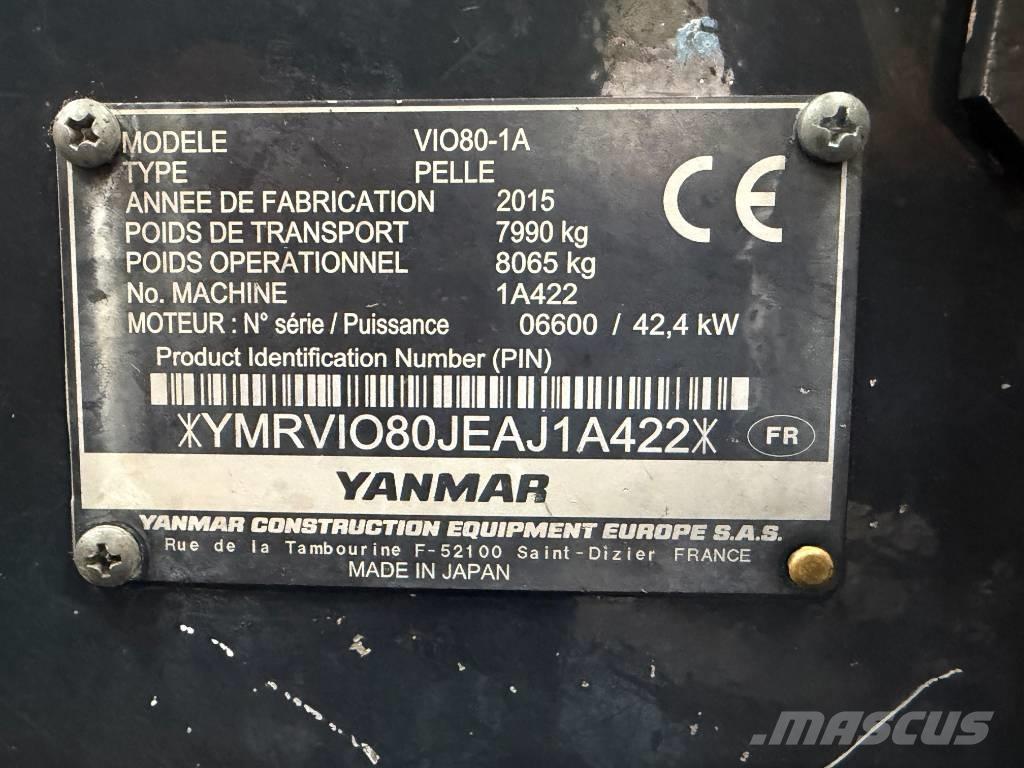Yanmar Vio 80-1A 중형굴삭기 7톤-28톤