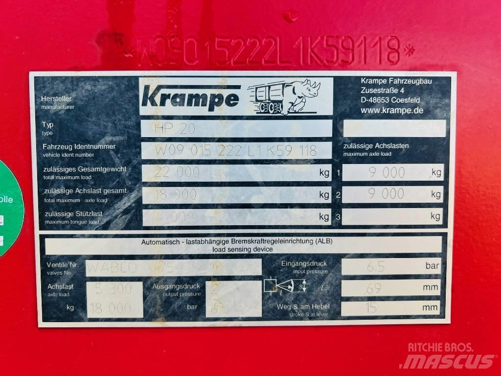 Krampe HP 20 티퍼 트레일러
