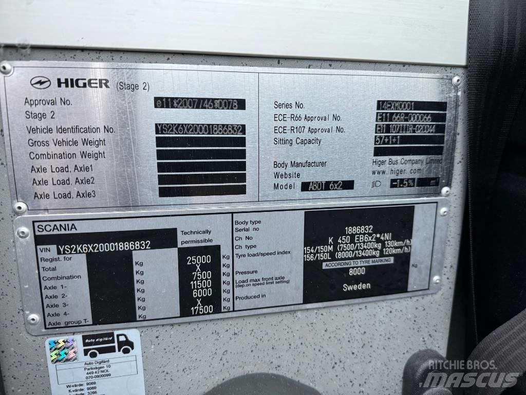 Scania Higer Touring 코치(장거리 버스)