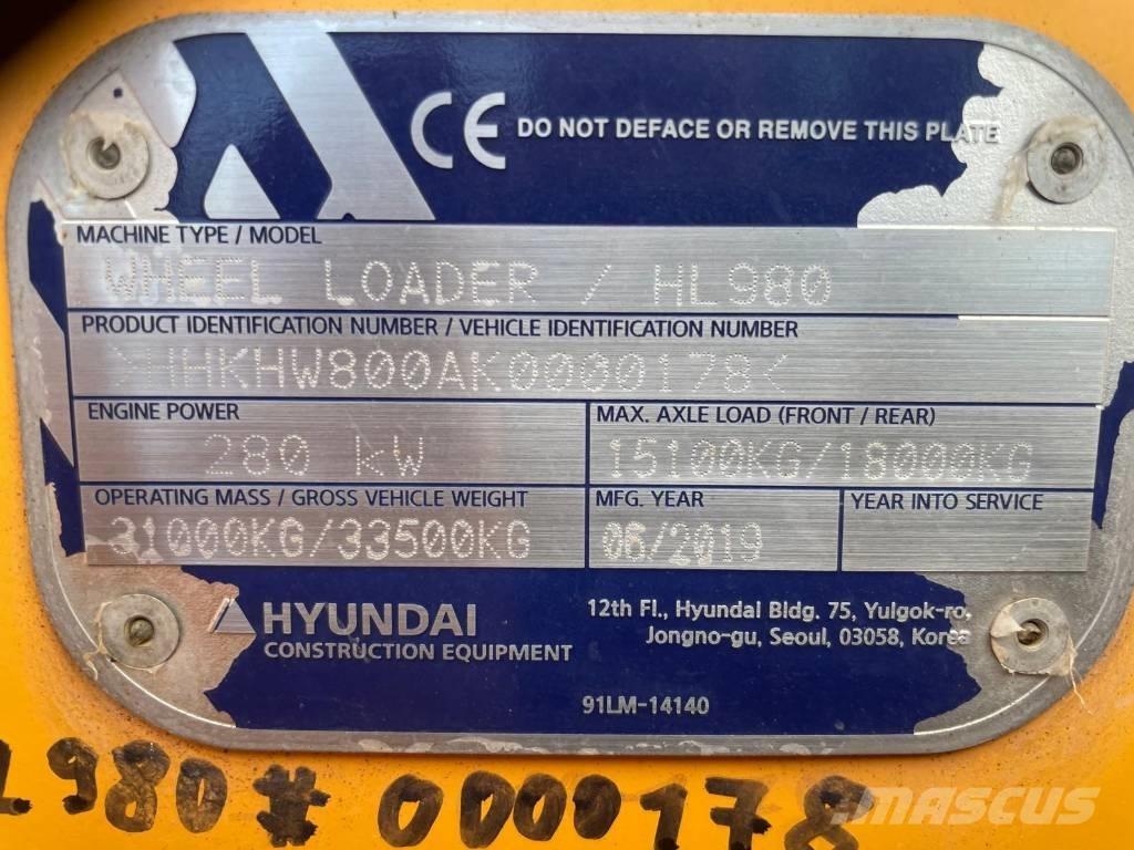 Hyundai HL 980  휠로우더