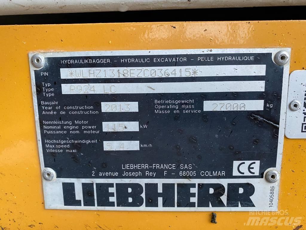 Liebherr 924 대형 굴삭기 29톤 이상