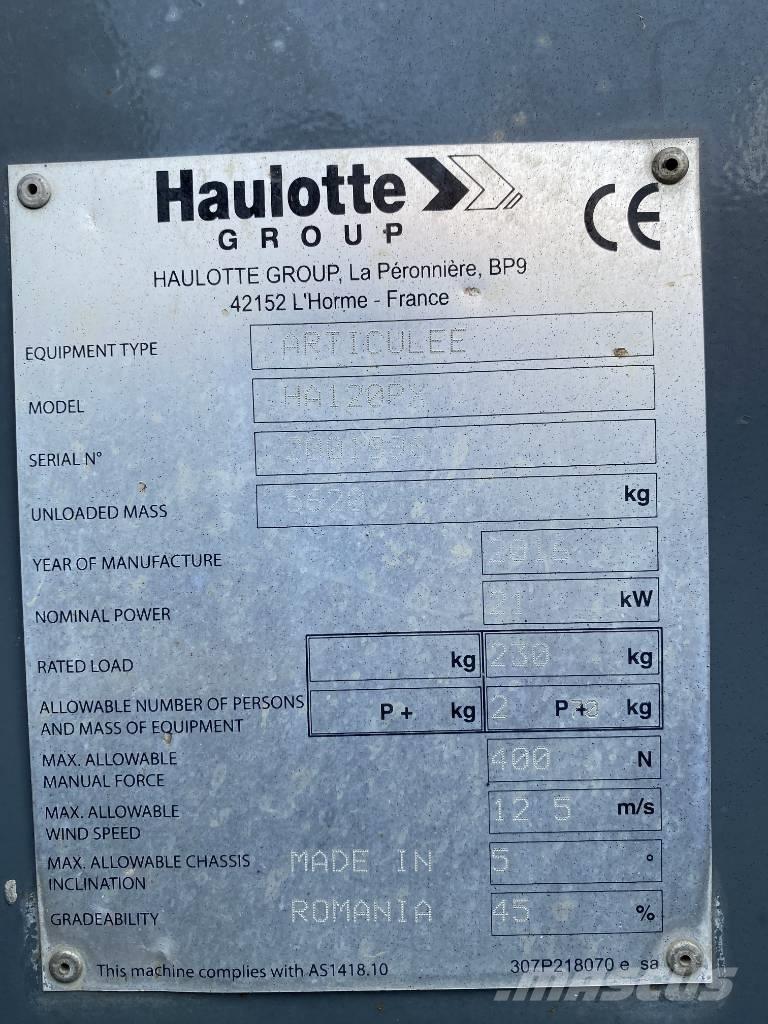 Haulotte HA 120 P 관절형 전동이동 리프트