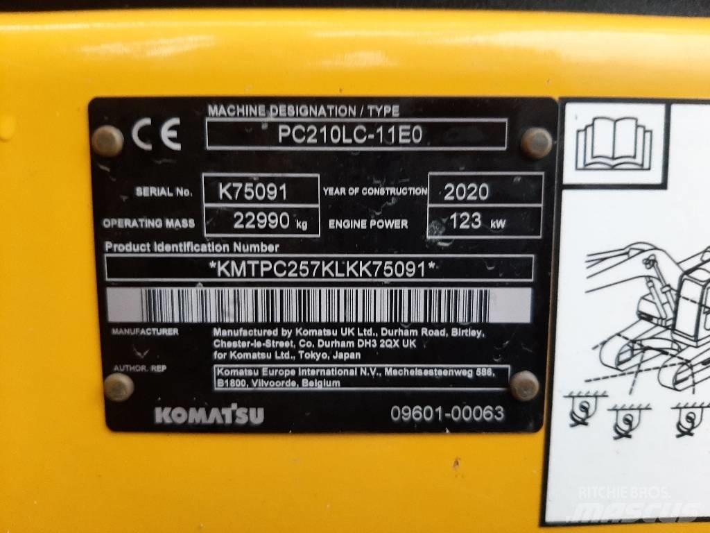 Komatsu PC 210 LC-11 대형 굴삭기 29톤 이상