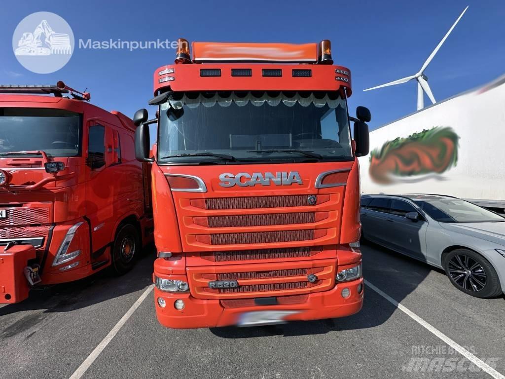 Scania R 520 LB 훅 리프트 트럭