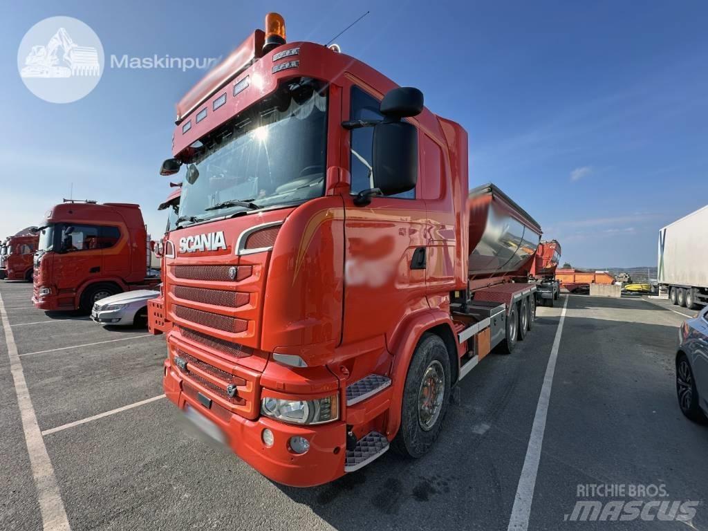 Scania R 520 LB 훅 리프트 트럭