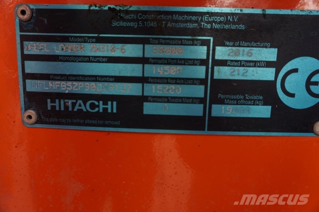 Hitachi ZW 310-6  휠로우더