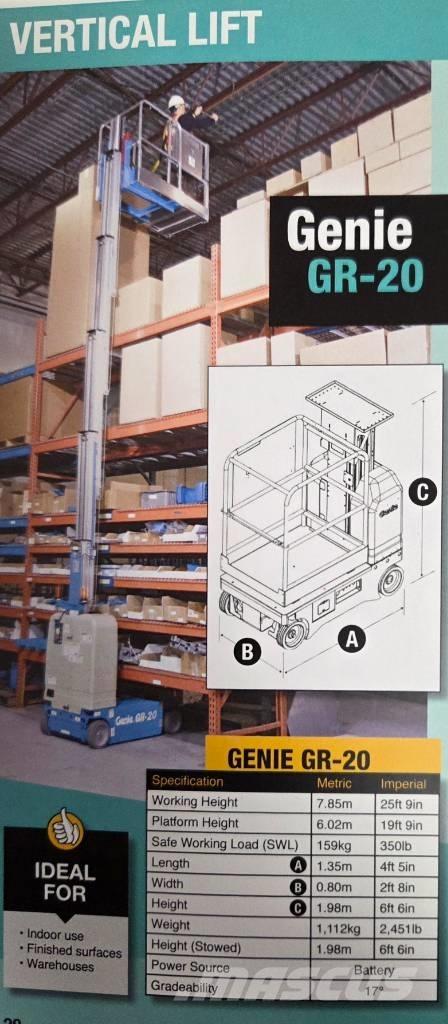 Genie GR 20 인원/화물 앨리베이터