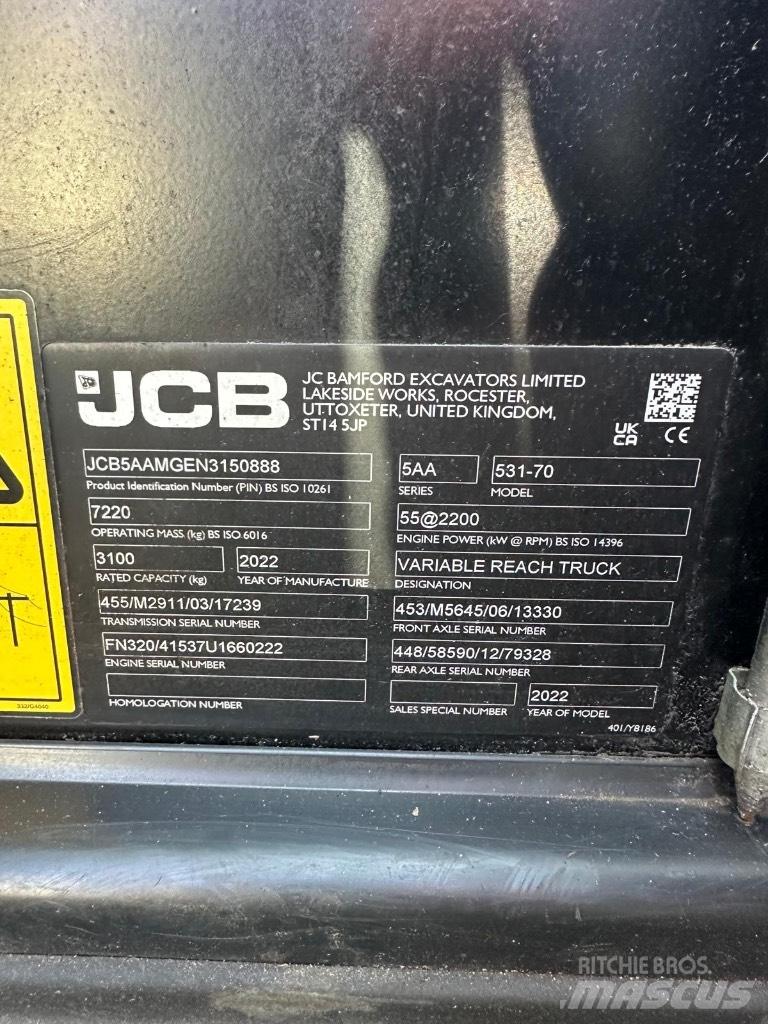 JCB 531-70 텔러 핸들러