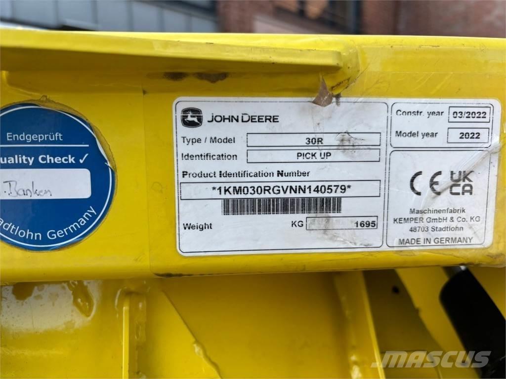 John Deere 30R 건초 및 사료 기계 액세서리