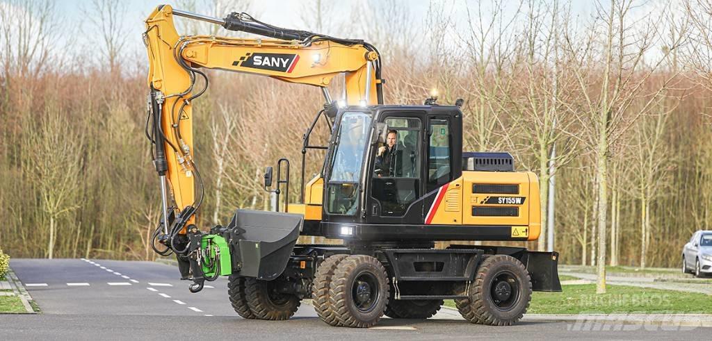 Sany SY155W  휠 굴삭기