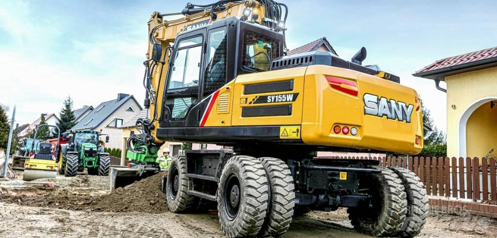 Sany SY155W  휠 굴삭기