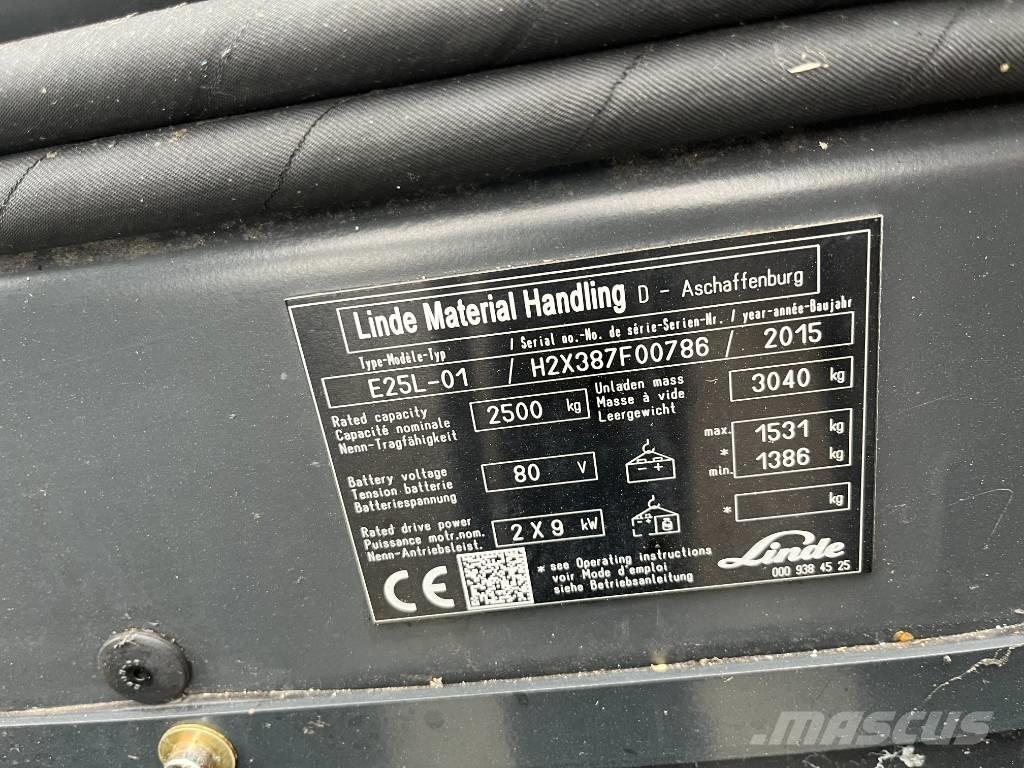 Linde E25L-01 전동 지게차