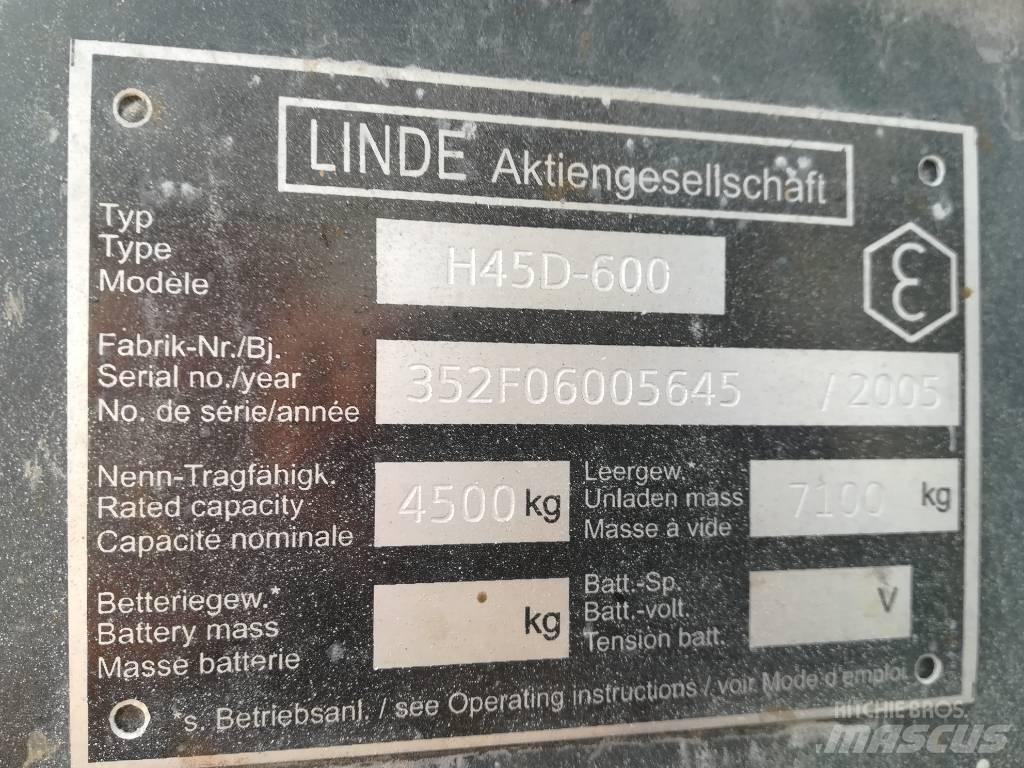 Linde H 45 D 600 디젤 지게차