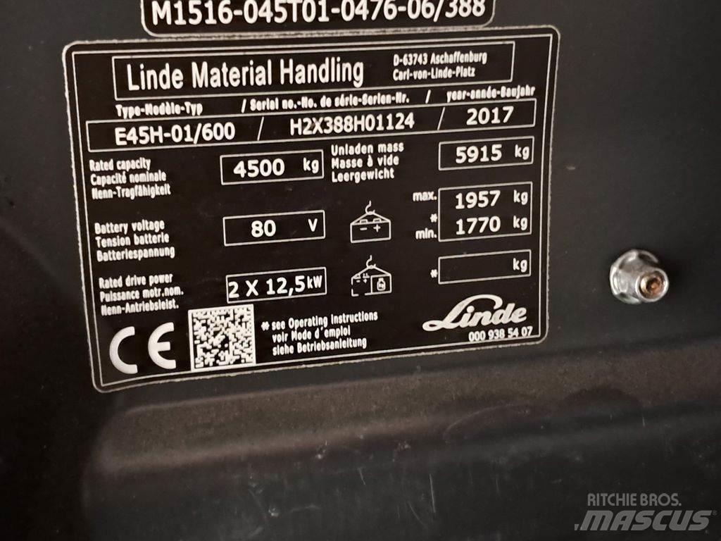 Linde E45H-01/600 전동 지게차
