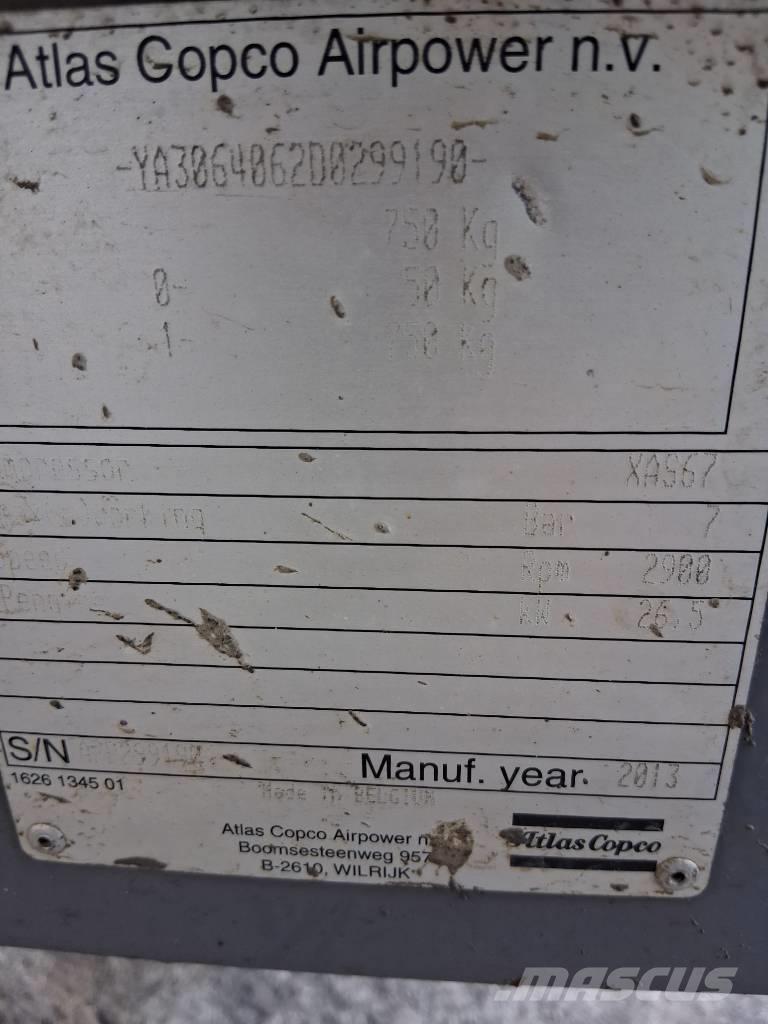 Atlas Copco XAS 67 콤푸레샤