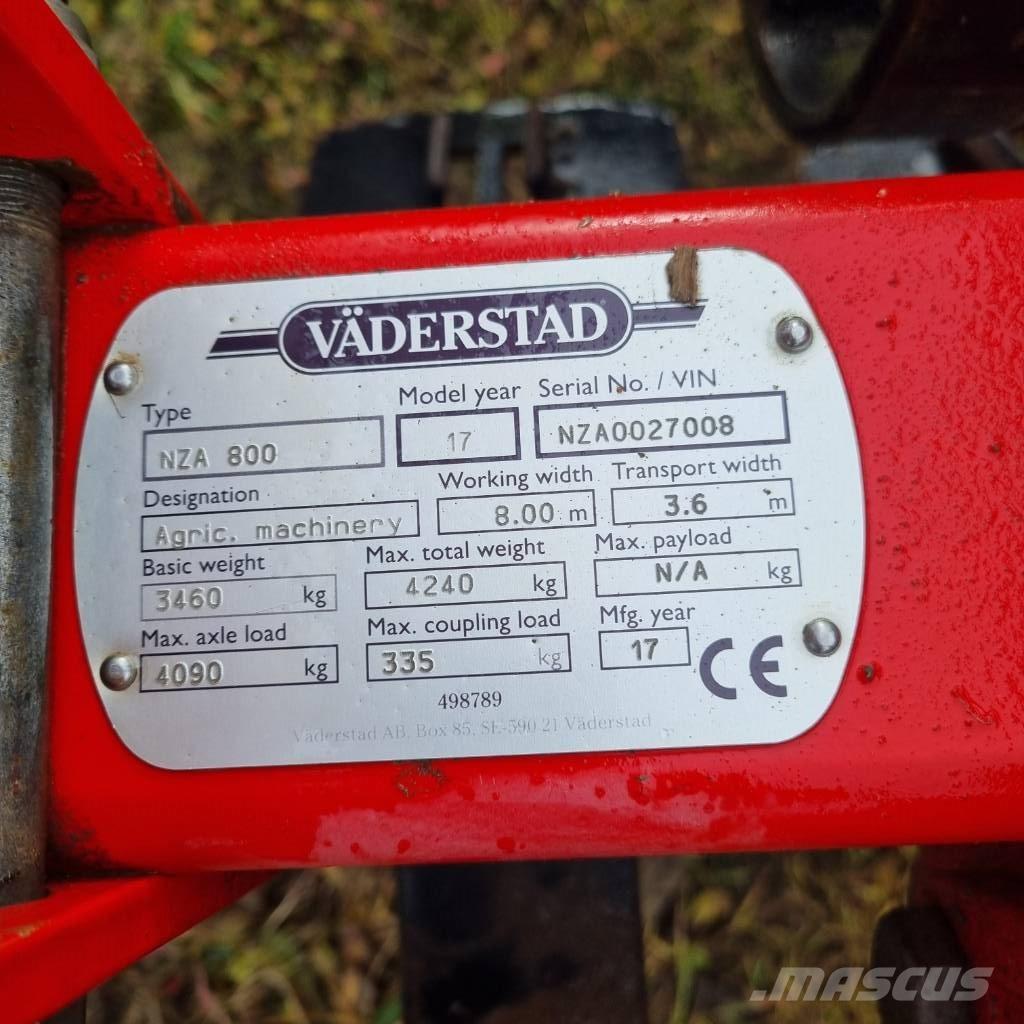 Väderstad NZA800 경운기
