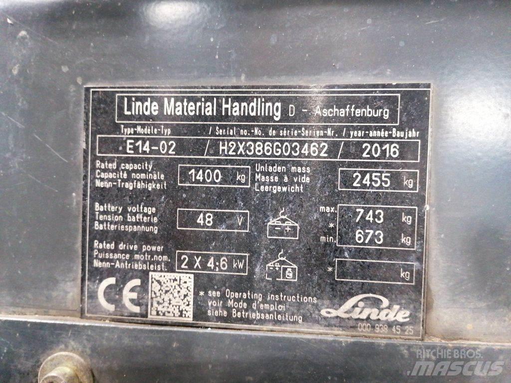 Linde E14-02 전동 지게차