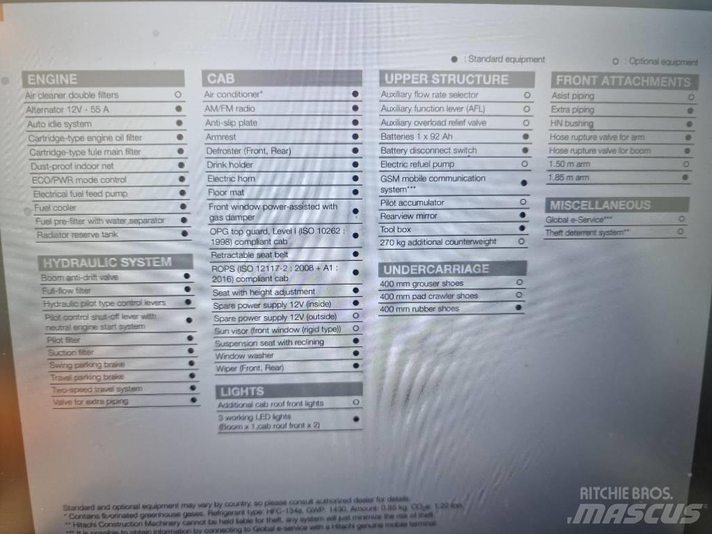 Hitachi ZX65USB-6 소형 굴삭기 7톤 미만