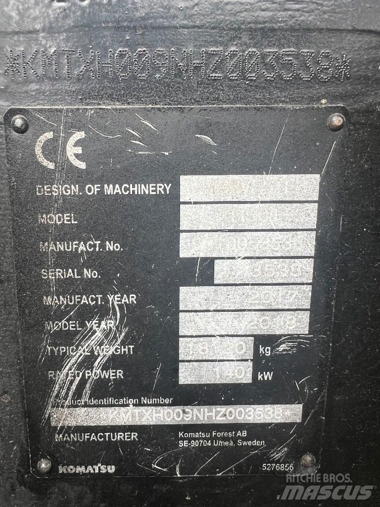Komatsu 901 원목 하베스터