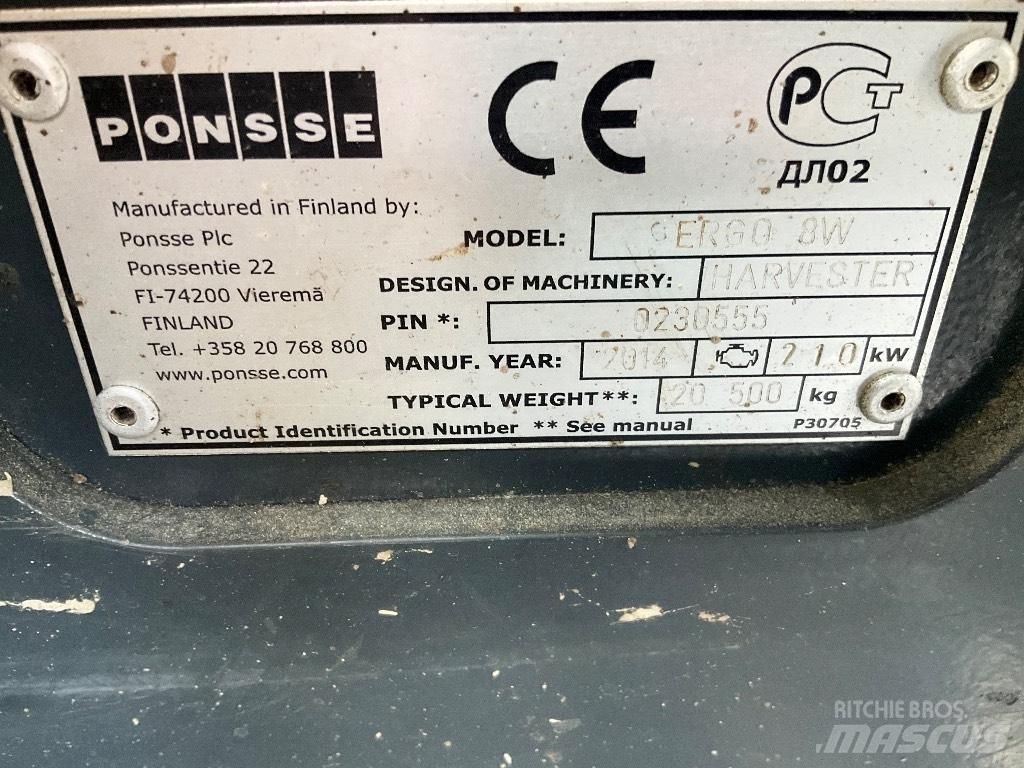Ponsse Ergo 8W 원목 하베스터
