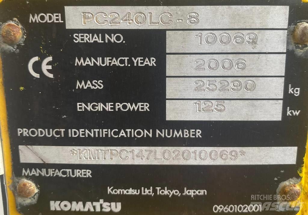 Komatsu PC 240 LC-8 대형 굴삭기 29톤 이상