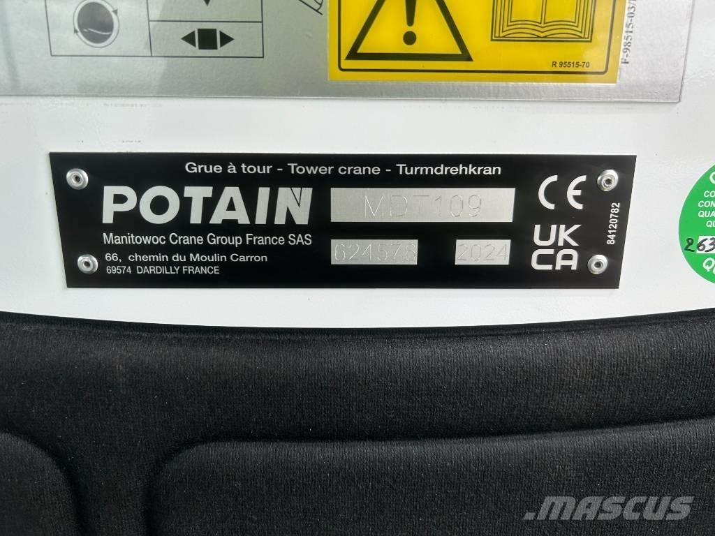 Potain MDT109 타워 크레인
