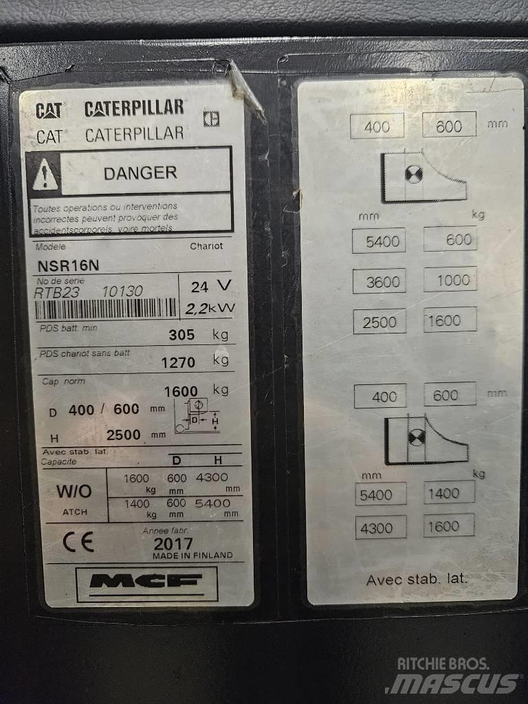 CAT NSR16N 보행식 리치 지게차